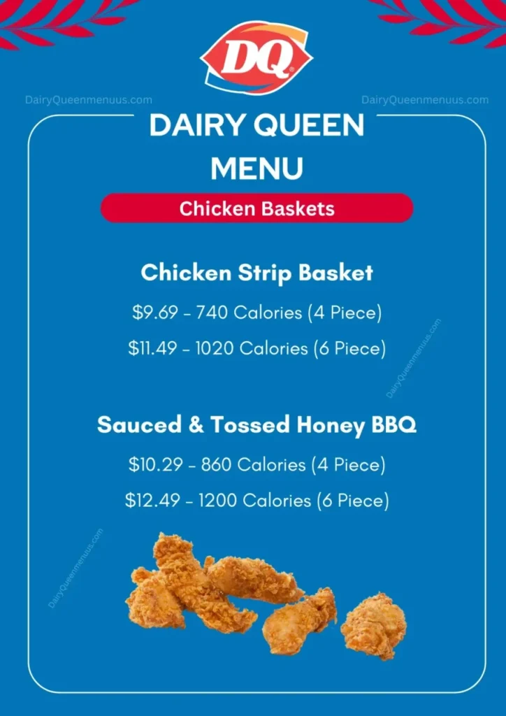 Dairy Queen Menu Chicken Baskets