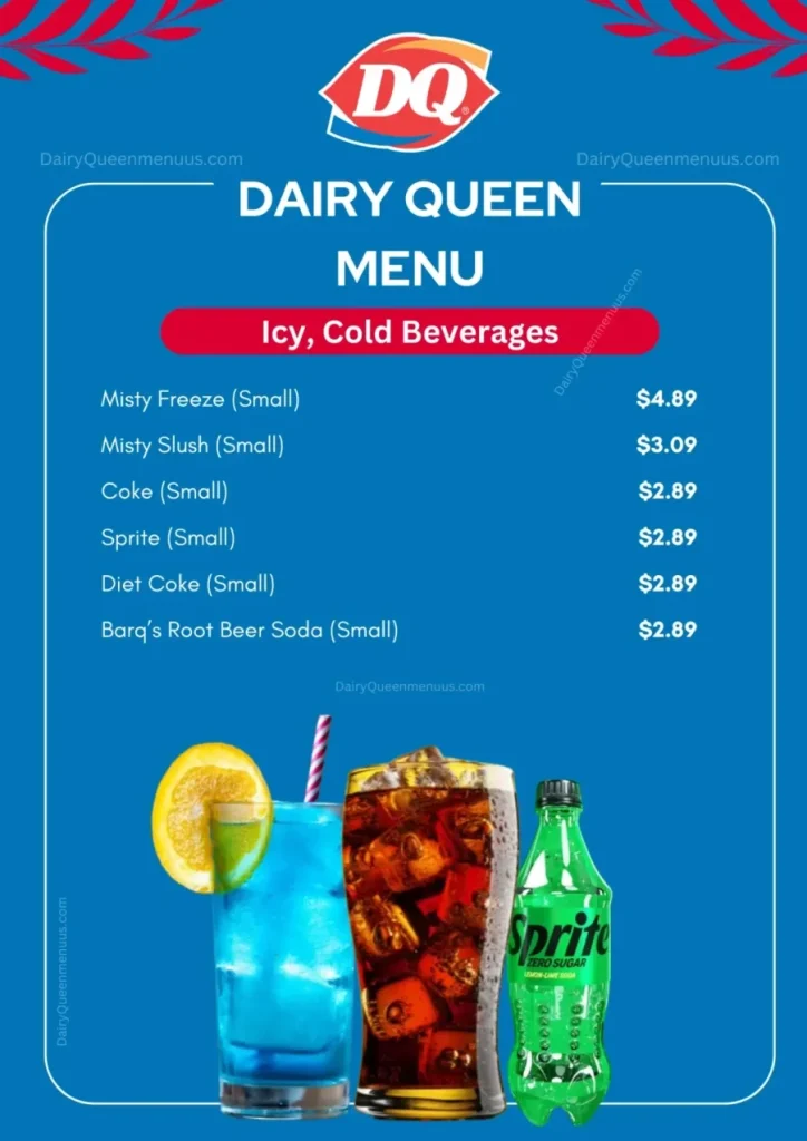 Dairy Queen Menu Icy Cold Beverages