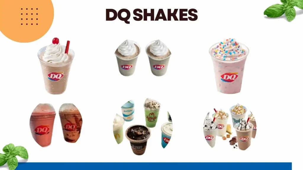 Dairy Queen shake Menu